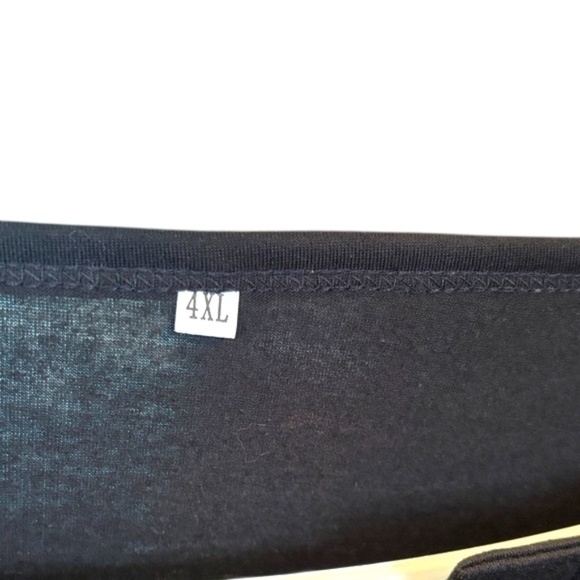 NWOT-Black and Multicolor Patchwork Sleeve Women's Blouse - Picture 8 of 8